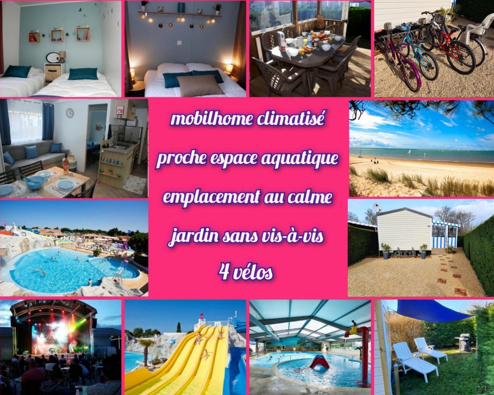 Mobilhome 2Ch Climatise-Terrasse Fermee-4 Velos-Camping 4 Etoiles Les Charmettes Les Mathes Eksteriør bilde